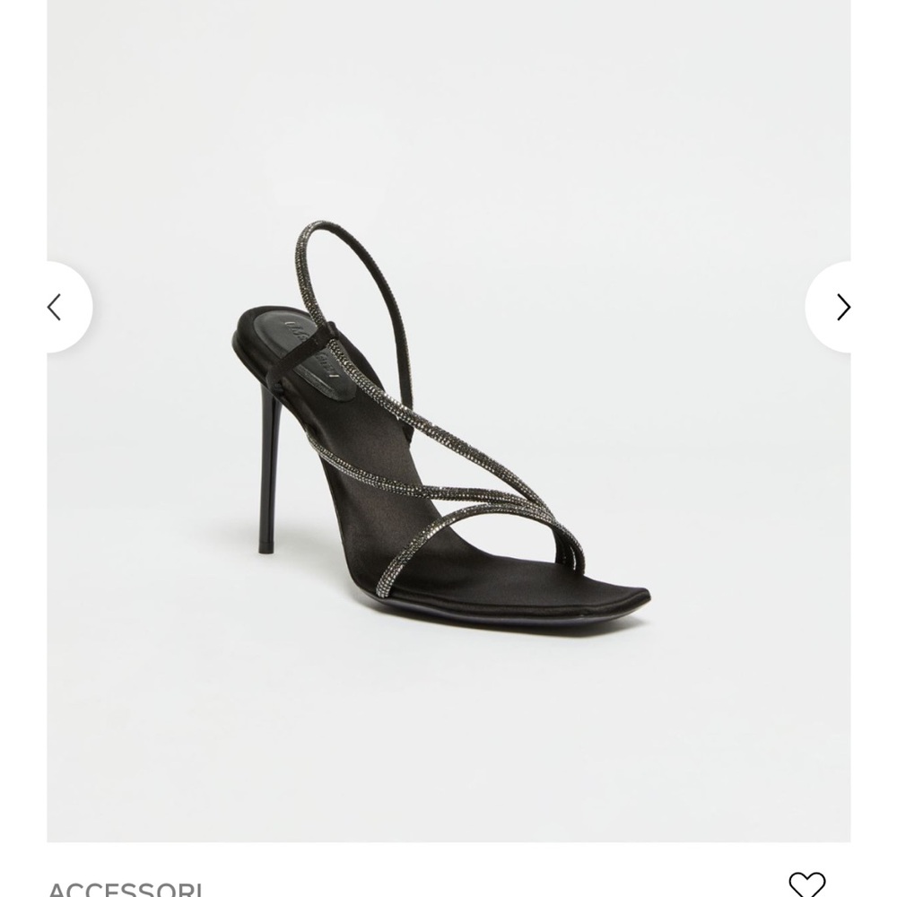 Satin and crystal heels by MaxMara
